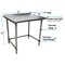 Bk Resources Stainless Steel Work Table With Open Base, 1.5" Rear Riser 36"Wx30"D VTTROB-3630 - alternate 4